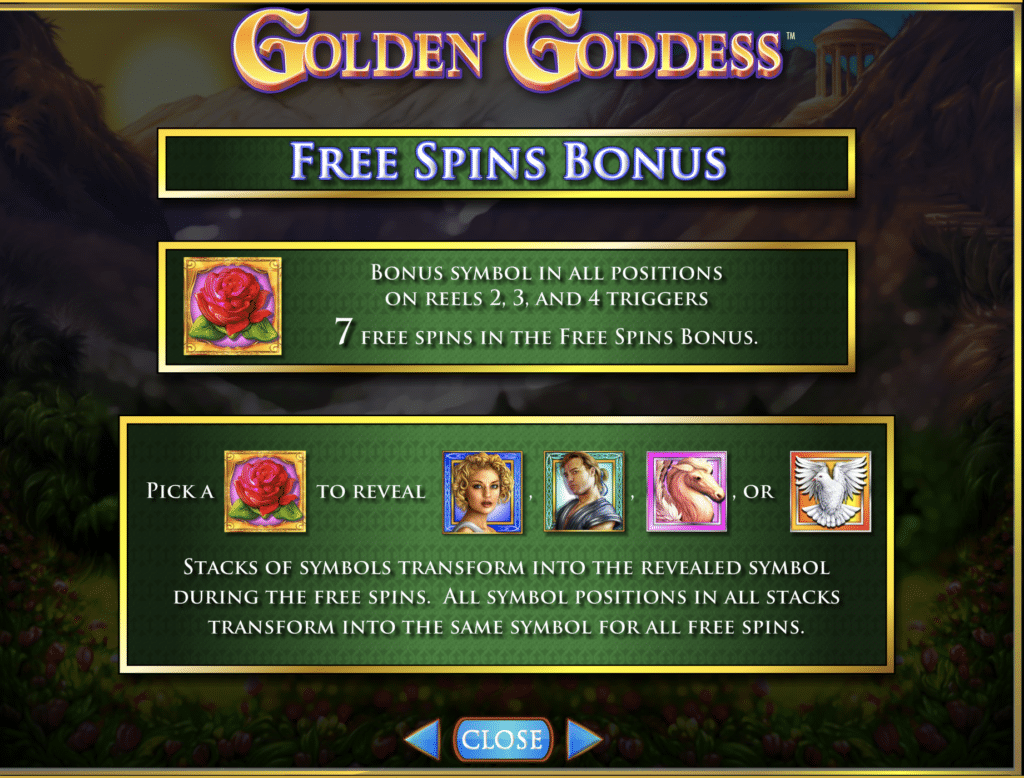 Golden Goddess gratisspinn